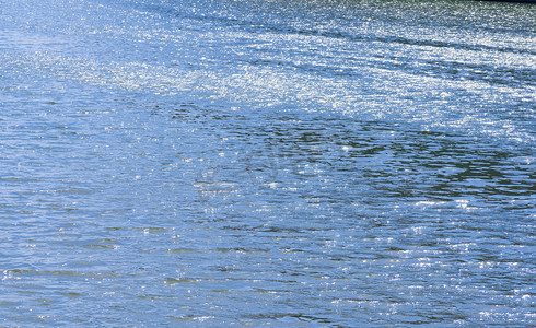 蓝色湖水摄影照片_水面白天河水户外风景摄影图配图