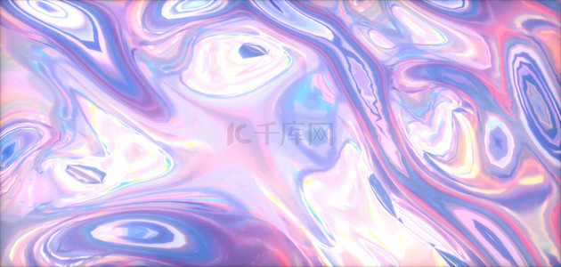 潮流酸性几何背景图片_C4D渐变几何粉紫纹理质感创意