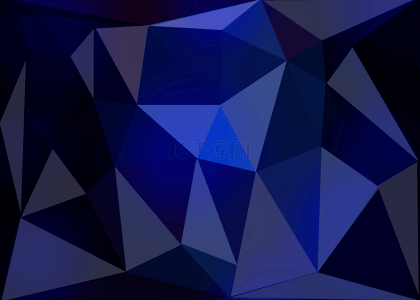 渐变低多边背景图片_蓝色低多边渐变三角形背景
