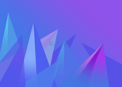 紫色低多边三角形