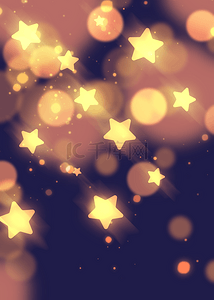 星星闪耀背景图片_闪耀金色发光星星背景