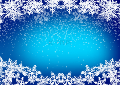 电脑壁纸简单背景图片_雪天蓝色冬季背景