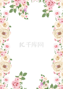 引用框背景图片_粉色花卉干净背景