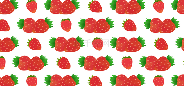 草莓水果平铺创意背景