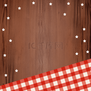 木纹背景图片_红色格子桌布木纹背景