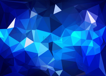 低多边三角形蓝色渐变背景