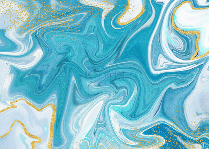 蓝色金沙背景背景图片_抽象蓝色金沙大理石流动背景