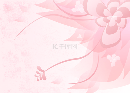 粉色几何抽象花卉背景