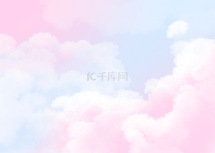 粉色蓝色浪漫云彩背景