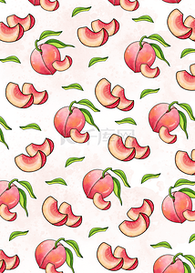 水蜜桃水果背景图片_红色新鲜水蜜桃水果平铺背景