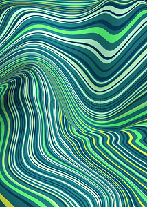 立体抽象线条背景图片_3d立体抽象波浪线条青绿色背景