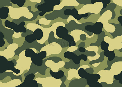浓郁军事迷彩纹理黄绿色图案背景