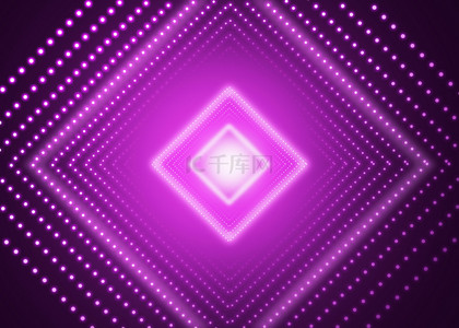 光效多边形紫色明亮方块和光点