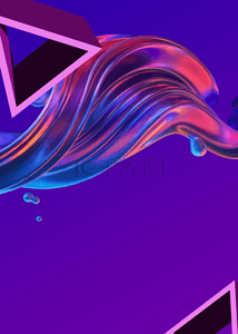 立体抽象背景图片_立体抽象紫色质感背景