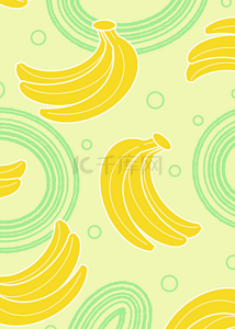 卡通黄色香蕉背景图片_香蕉抽象壁纸背景