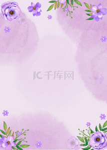 紫色碎花背景背景图片_紫色精致晕染花卉背景