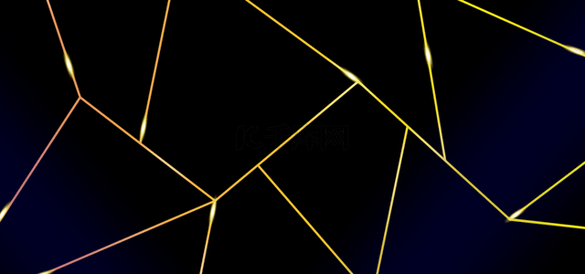 金色的光效背景图片_闪光金线蓝黑色抽象背景