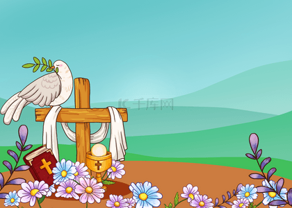 盛开花朵的五旬节