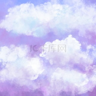 水彩紫色云朵背景