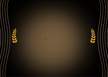 树叶和渐变黄黑色背景