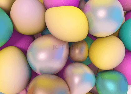 3d立体球体背景图片_渐变3d立体挤压彩色圆球背景