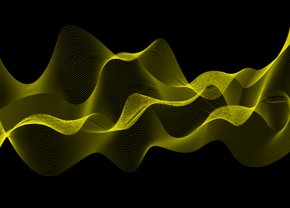 黄色起伏网络科技光线背景