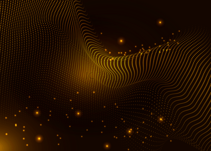 科技感桌面背景背景图片_抽象黄色光效粒子背景