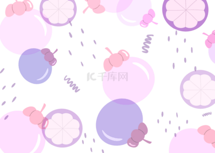山竹台风背景图片_紫色水彩山竹水果背景