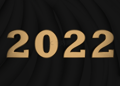 3d黄金材质2022黑色背景