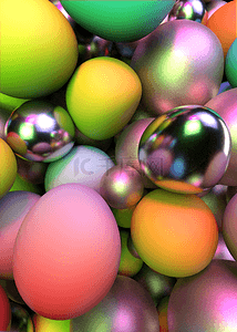 3d球立体球背景图片_柔软3d立体挤压渐变彩色球背景
