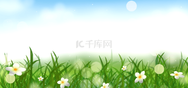 mac桌面免费背景图片_蓝色渐变天空春天光效花卉背景