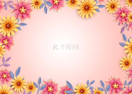质感花卉背景图片_质感花卉母亲节粉色渐变母亲背景