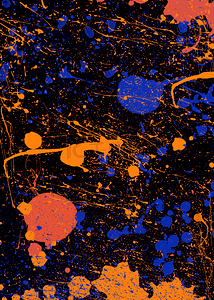 油漆粉末涂鸦纹理蓝色橙黄