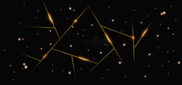 商务宇宙背景图片_黑色金线抽象宇宙背景
