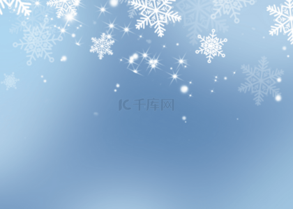 几何冬季背景图片_蓝色光效简单雪花背景