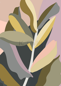 抽象几何花朵背景图片_抽象几何植物创意图形背景