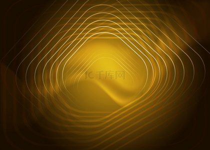 圆角抽象金色光效线条背景