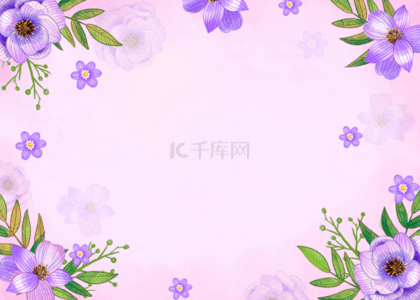 清新背景桌面背景图片_紫色春天花卉背景
