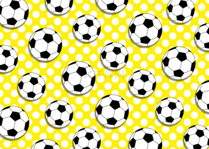 黄色斑点足球无缝隙背景