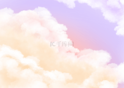 渐变水彩天空背景图片_黄色紫色云彩天空背景