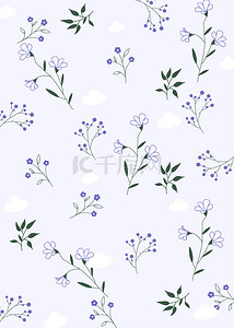 春日树叶背景图片_紫色花朵背景