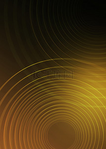 相交的同心圆抽象金色光效线条背景