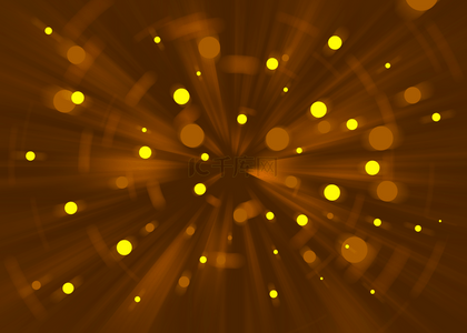 黄色光效效背景图片_抽象黄色光效粒子背景