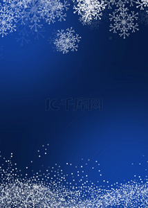 创意光效背景图片_蓝色简单几何创意光效雪花背景