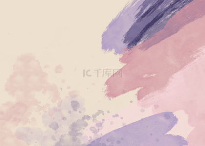 紫色抽象水彩笔刷背景