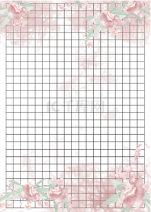 粉红花卉水彩网格背景