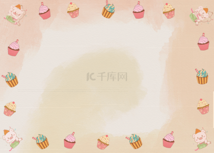 可爱小蛋糕背景