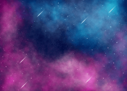 蓝紫色云朵流星背景