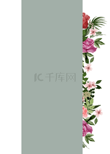 漂亮的水彩花背景图片_创意简约绿色水彩花朵壁纸