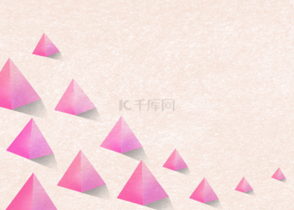 粉色三角形渐变立体背景